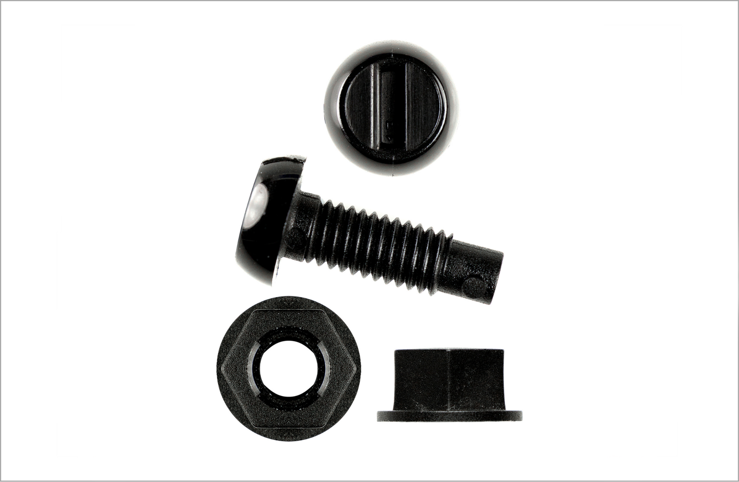 Nuts and Bolts Black (Pack of 4)