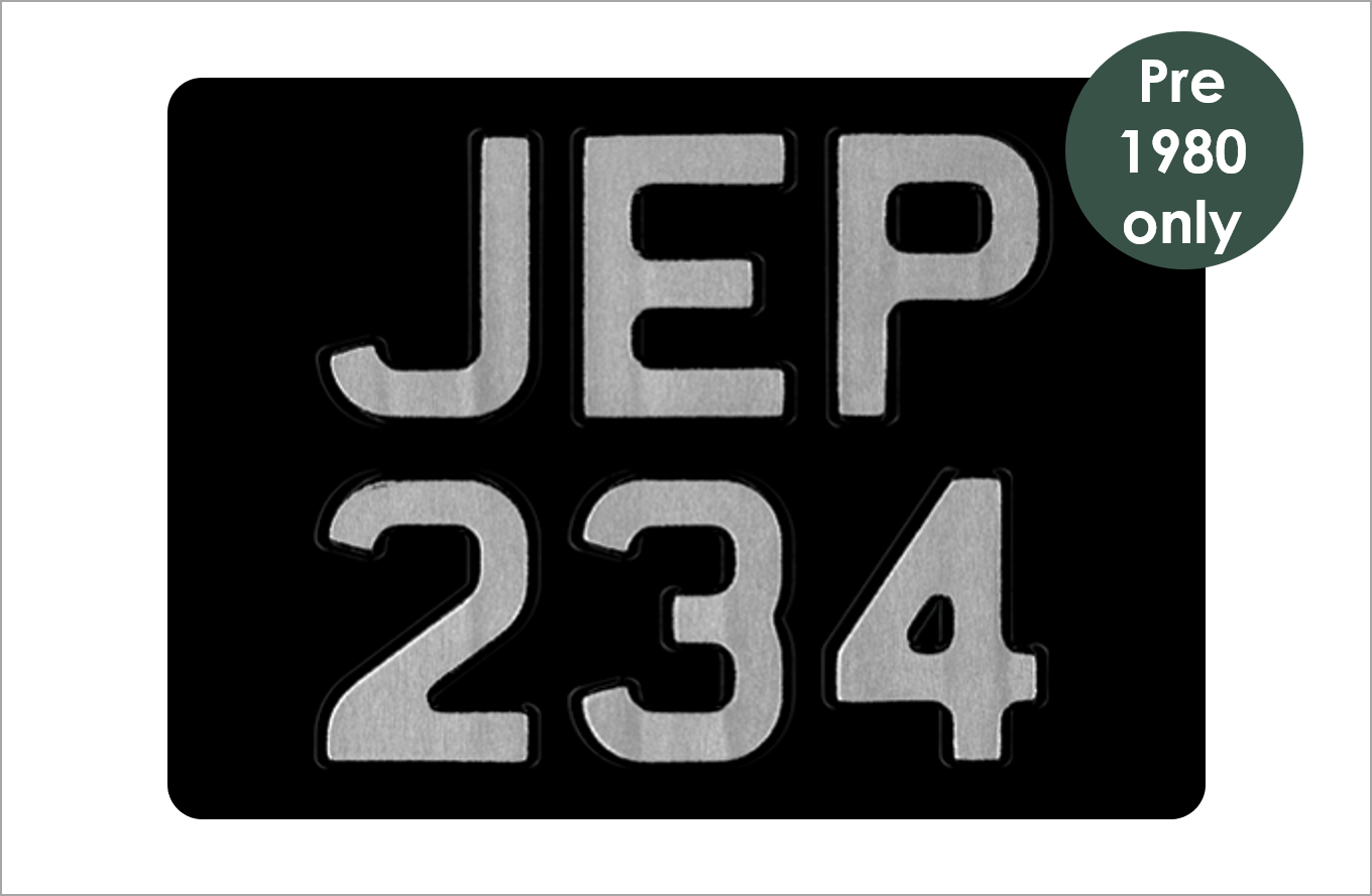 Embossed 7 x 5" plate (1 3/4" digits)