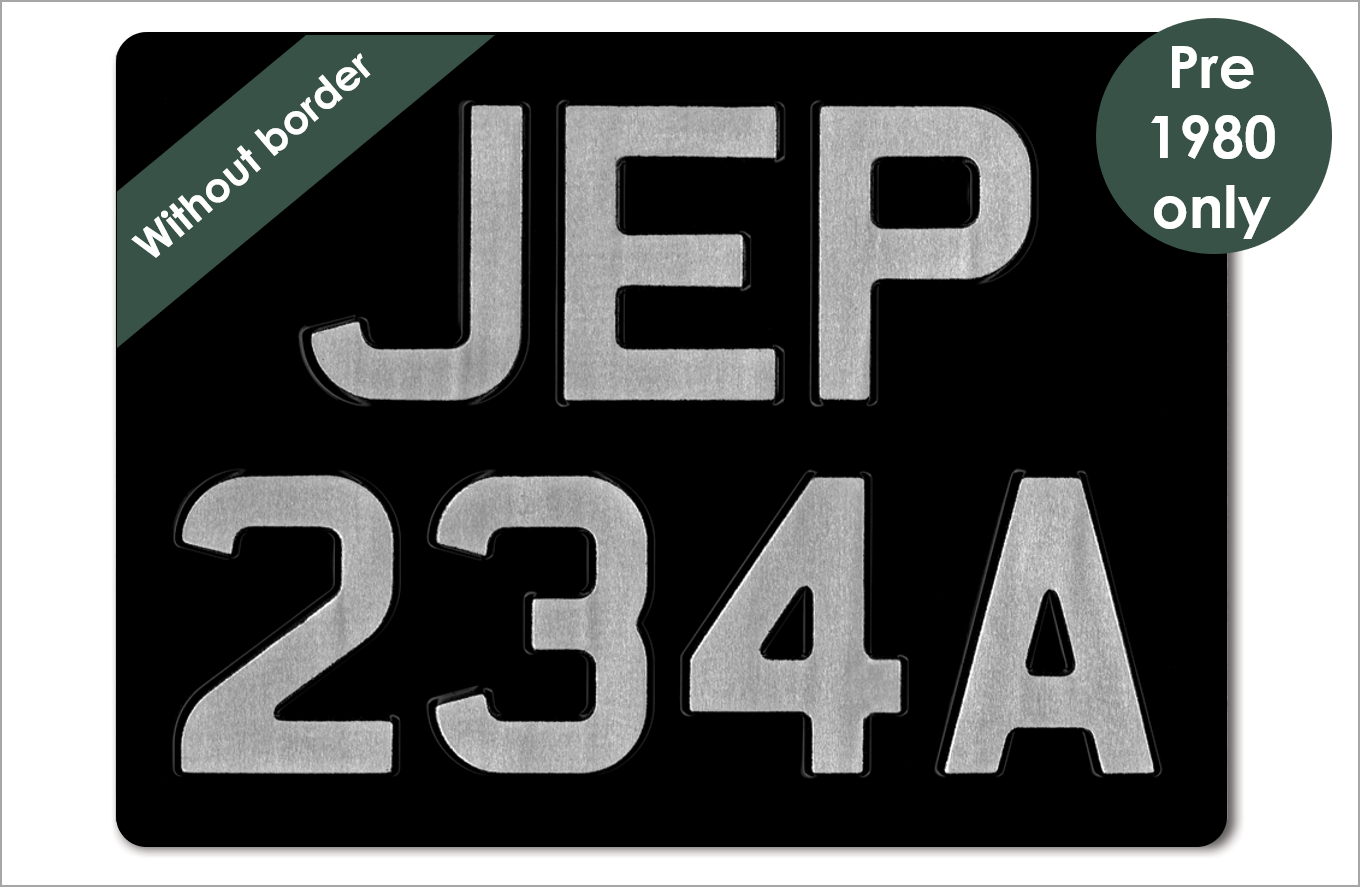 Embossed 7-digit square 11 5/8 x 8 3/8" with 3 1/8" digits