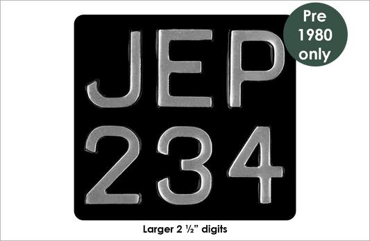 Embossed 7-digit standard square 7 x 6 1/2" with 2 1/2" digits
