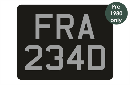 Smooth motorcycle acrylic 9 x 6 1/2" with 2 1/2" silver digits