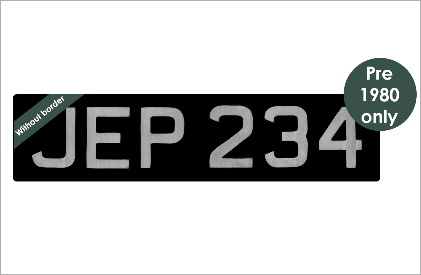 Embossed oblong 21 x 5" with 3 1/2" digits