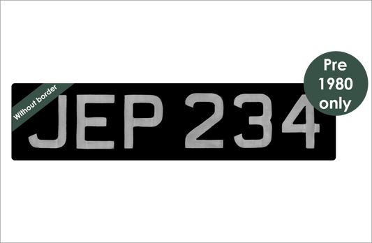 Embossed oblong 21 x 5" with 3 1/2" digits