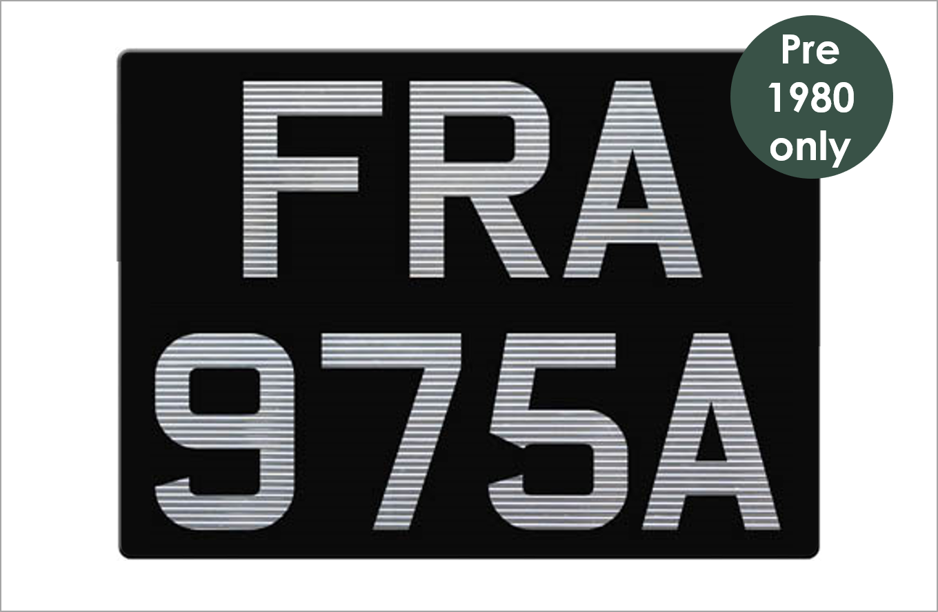Ribbed acrylic: black square (11 3/4 x 8 1/2") with silver 3 1/8" digits
