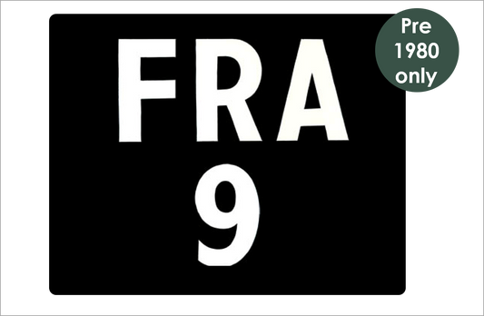 Handpainted square 12 x 9 1/2" with white 3 1/2" digits