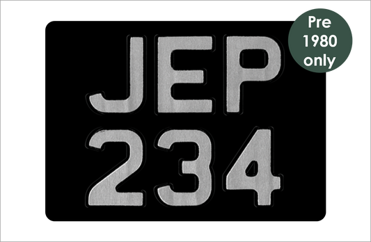 Embossed 7 x 5" plate (1 3/4" digits)