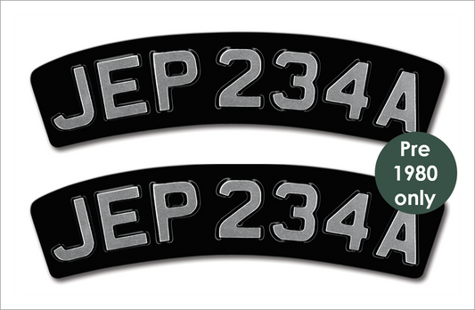 Embossed pair of 7-digit curves (1 3/4" digits)