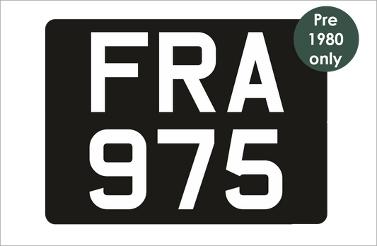 Self-adhesive: black square (11 3/16 x 8") with white 3 1/8" digits