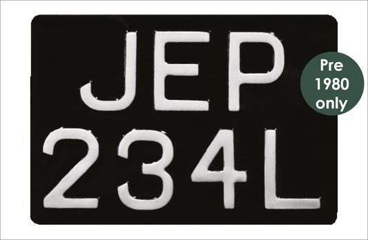 Embossed 7-digit standard square 9 1/2 x 6 1/2" with 2 1/2" digits