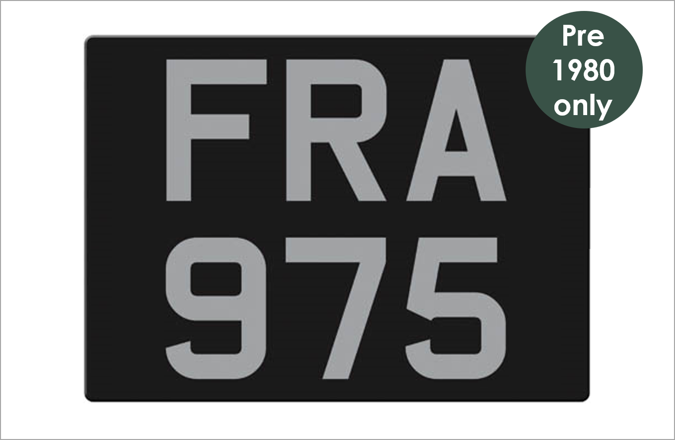 Self-adhesive: black square (11 3/16 x 8") with silver 3 1/8" digits