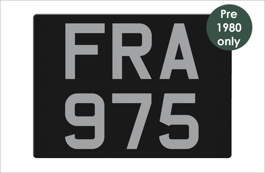 Self-adhesive: black square (11 3/16 x 8") with silver 3 1/8" digits