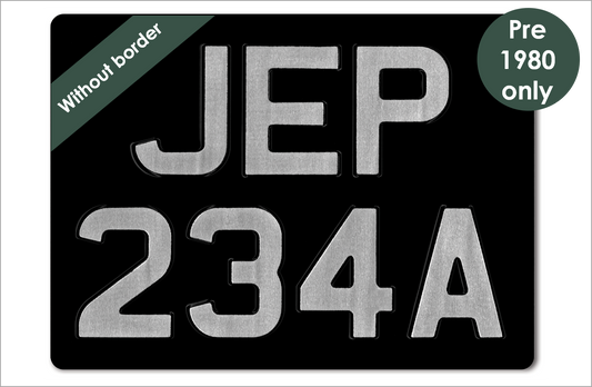 Embossed 7-digit square 11 5/8 x 8 3/8" with 3 1/8" digits