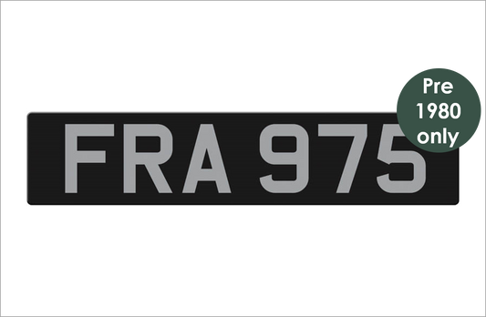 Self-adhesive: black oblong with silver 3 1/8" digits