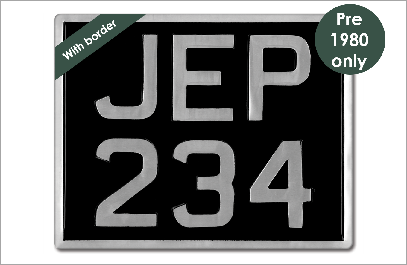 Embossed 6-digit square 12 x 9 1/2" with 3 1/2" digits and a border