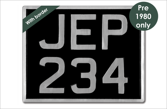 Embossed 6-digit square 12 x 9 1/2" with 3 1/2" digits and a border