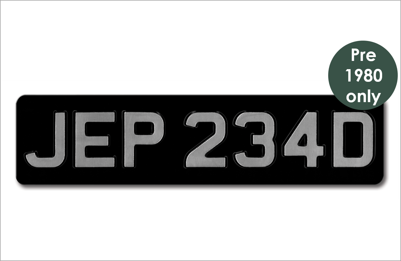 Embossed 12 x 3" plate 6 digits (1 3/4" digits)