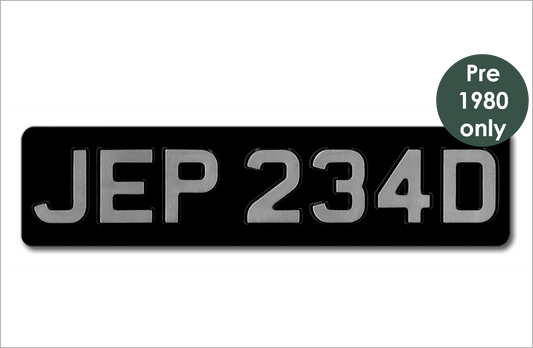 Embossed 12 x 3" plate 6 digits (1 3/4" digits)