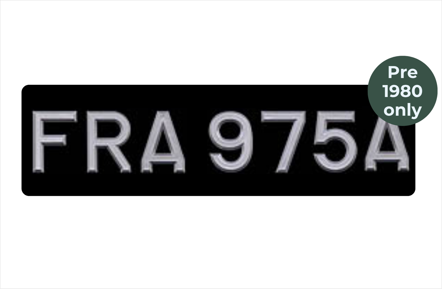 Oversize 21 x 6" with 3 1/8" silver peak digits